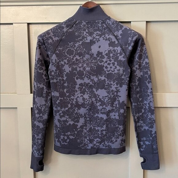 Krimson Klover Flora Zip Neck Baselayer Top Long Sleeve Gray Purple Size XS / S - Picture 7 of 10